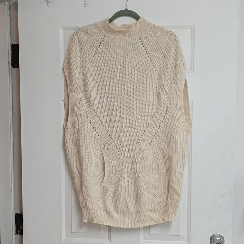 5/$100 Anthropologie Maeve Oversized Ribbed Cashmere Sweater Vest